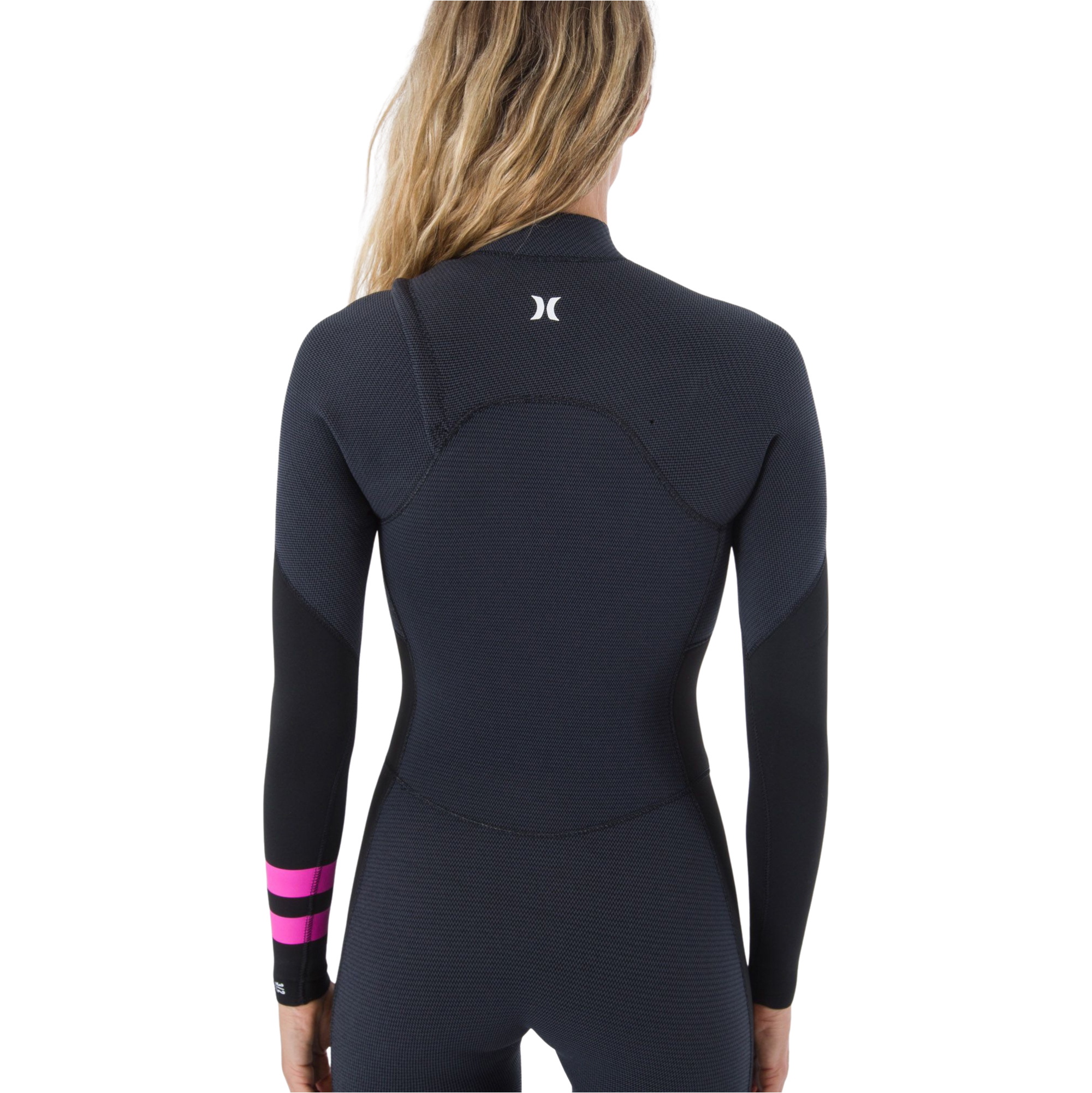 2026 Hurley Frauen Plus 3/2mm Brustrei&szlig;verschluss Neoprenanzug WFS0012302 - Black / Graphite